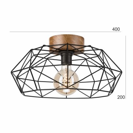 Brilagi - Lámpara de techo WOODY BASKET 1xE27/60W/230V roble nogal
