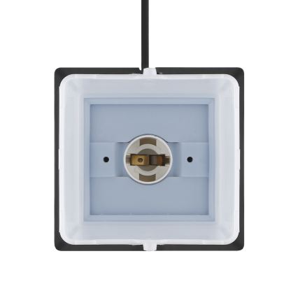 Brilagi - Lámpara exterior con 2 enchufes SCHUKO 1xE14/15W/230V IP44 negra