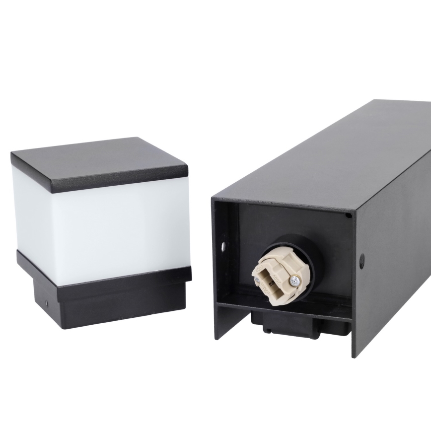 Brilagi - Lámpara exterior con 2 enchufes SCHUKO 1xG9/11W/230V IP44 negra