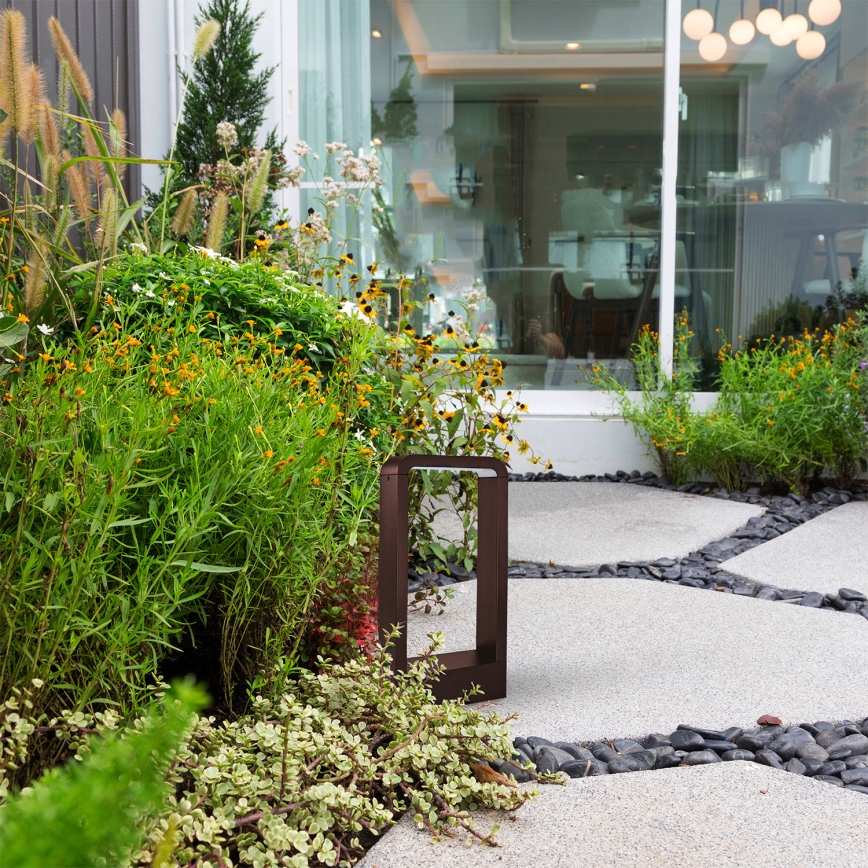 Brilagi - Lámpara exterior LED BARI LED/7W/230V 3000/4000/6000K marrón IP54 30 cm