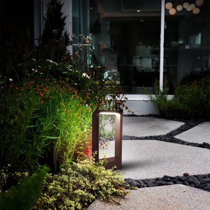 Brilagi - Lámpara exterior LED BARI LED/7W/230V 3000/4000/6000K marrón IP54 30 cm