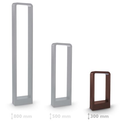 Brilagi - Lámpara exterior LED BARI LED/7W/230V 3000/4000/6000K marrón IP54 30 cm