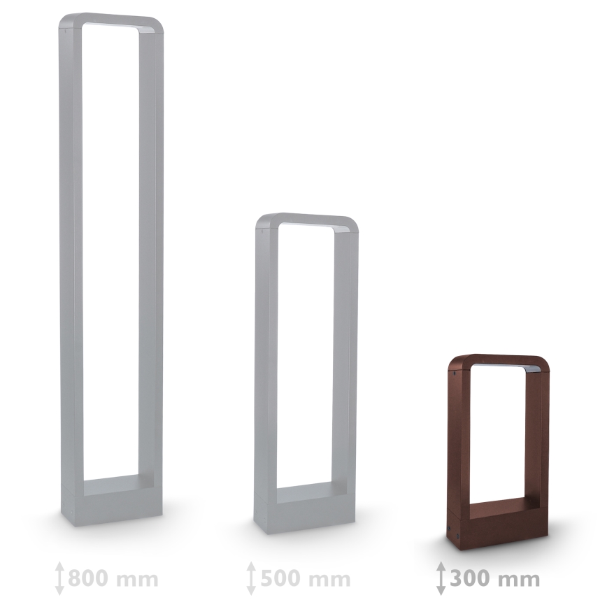 Brilagi - Lámpara exterior LED BARI LED/7W/230V 3000/4000/6000K marrón IP54 30 cm