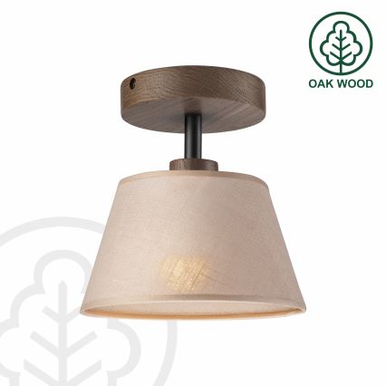 Brilagi - LED Lámpara de techo empotrada ANTHONY 1xE14/60W/230V roble nogal/beige