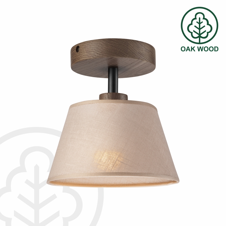 Brilagi - LED Lámpara de techo empotrada ANTHONY 1xE14/60W/230V roble nogal/beige