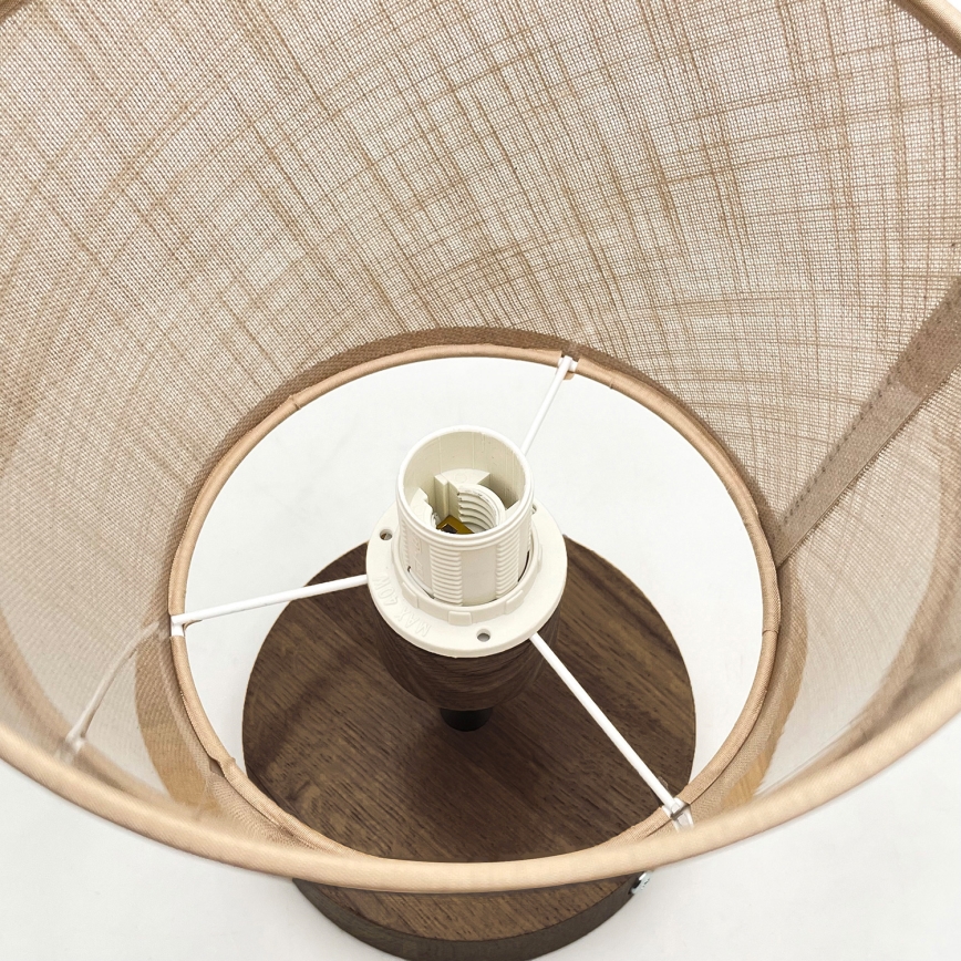 Brilagi - LED Lámpara de techo empotrada ANTHONY 1xE14/60W/230V roble nogal/beige