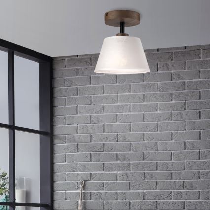 Brilagi - LED Lámpara de techo empotrada ANTHONY 1xE14/60W/230V roble nogal/blanco