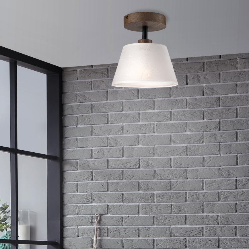 Brilagi - LED Lámpara de techo empotrada ANTHONY 1xE14/60W/230V roble nogal/blanco