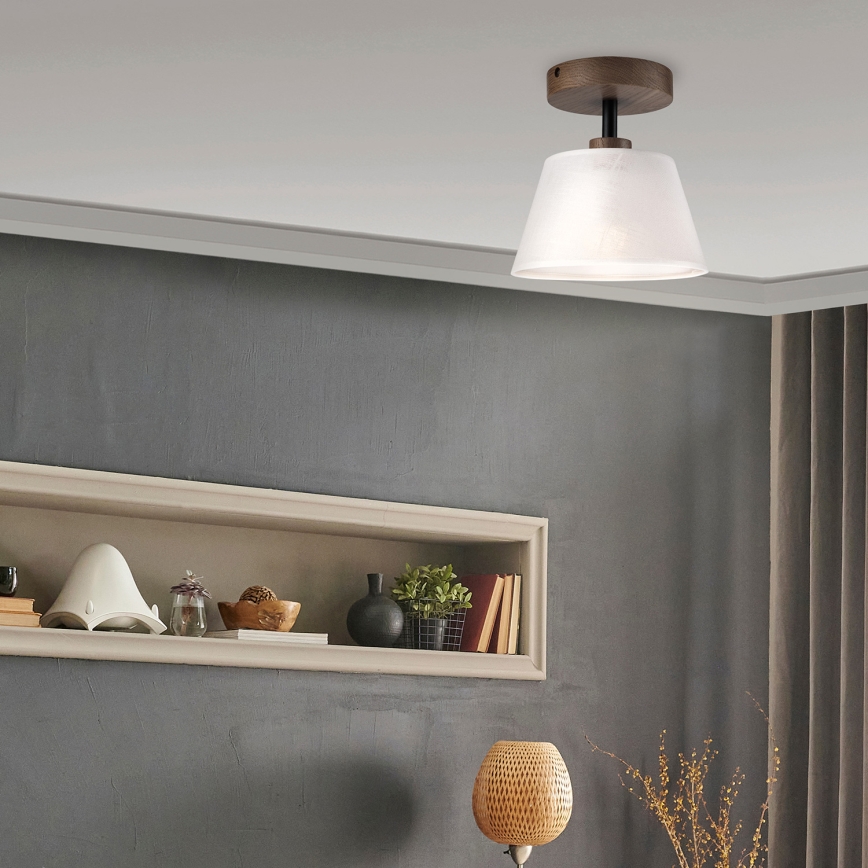 Brilagi - LED Lámpara de techo empotrada ANTHONY 1xE14/60W/230V roble nogal/blanco
