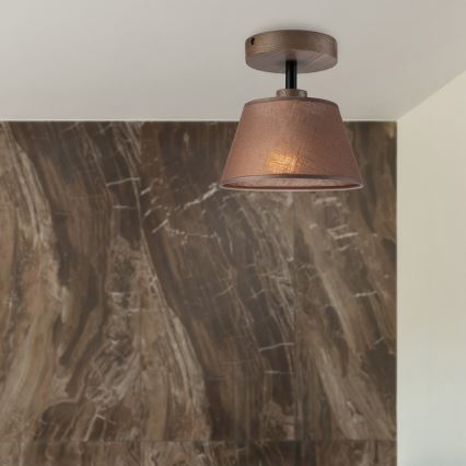 Brilagi - Lámpara de techo LED ANTHONY empotrada 1xE14/60W/230V roble nogal/marrón