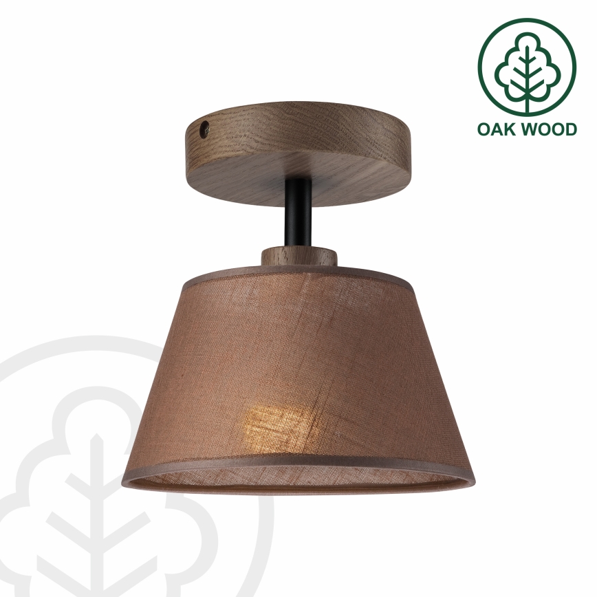 Brilagi - Lámpara de techo LED ANTHONY empotrada 1xE14/60W/230V roble nogal/marrón