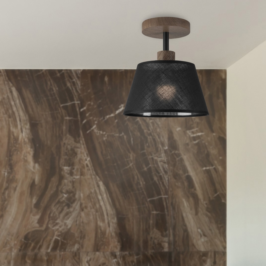 Brilagi - LED Lámpara de techo empotrada ANTHONY 1xE14/60W/230V roble nogal/negro
