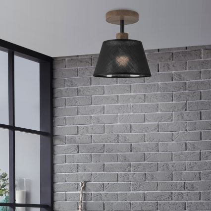 Brilagi - LED Lámpara de techo empotrada ANTHONY 1xE14/60W/230V roble nogal/negro
