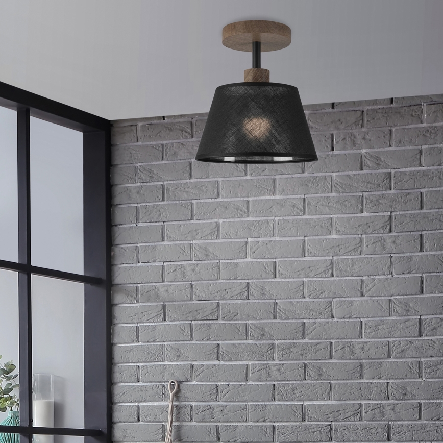 Brilagi - LED Lámpara de techo empotrada ANTHONY 1xE14/60W/230V roble nogal/negro
