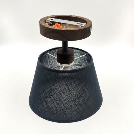 Brilagi - LED Lámpara de techo empotrada ANTHONY 1xE14/60W/230V roble nogal/negro