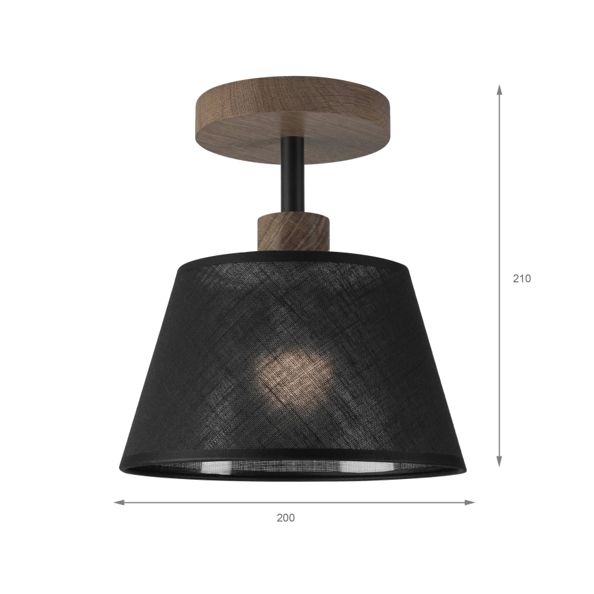 Brilagi - LED Lámpara de techo empotrada ANTHONY 1xE14/60W/230V roble nogal/negro