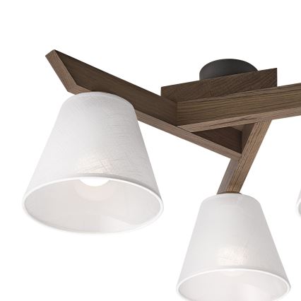 Brilagi - Lámpara de techo LED ANTHONY empotrada 3xE14/40W/230V roble nogal/blanco