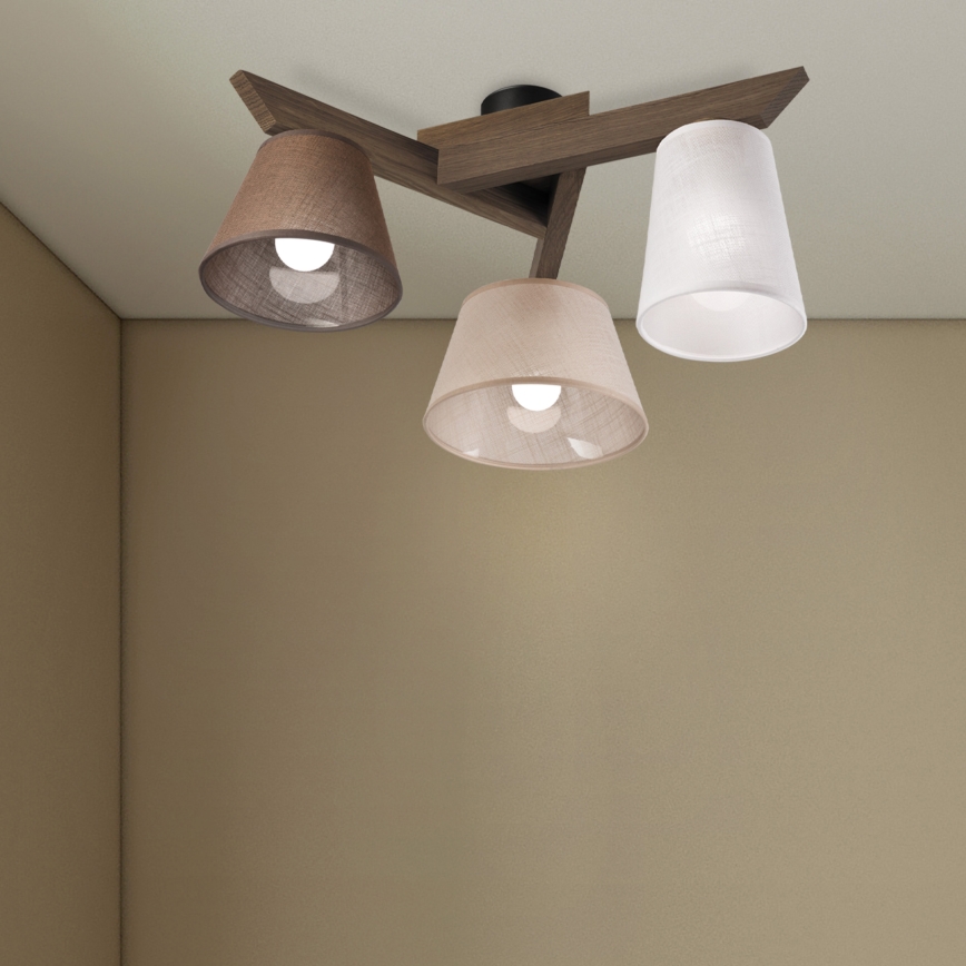 Brilagi - LED Lámpara de techo empotrada ANTHONY 3xE14/40W/230V roble nogal
