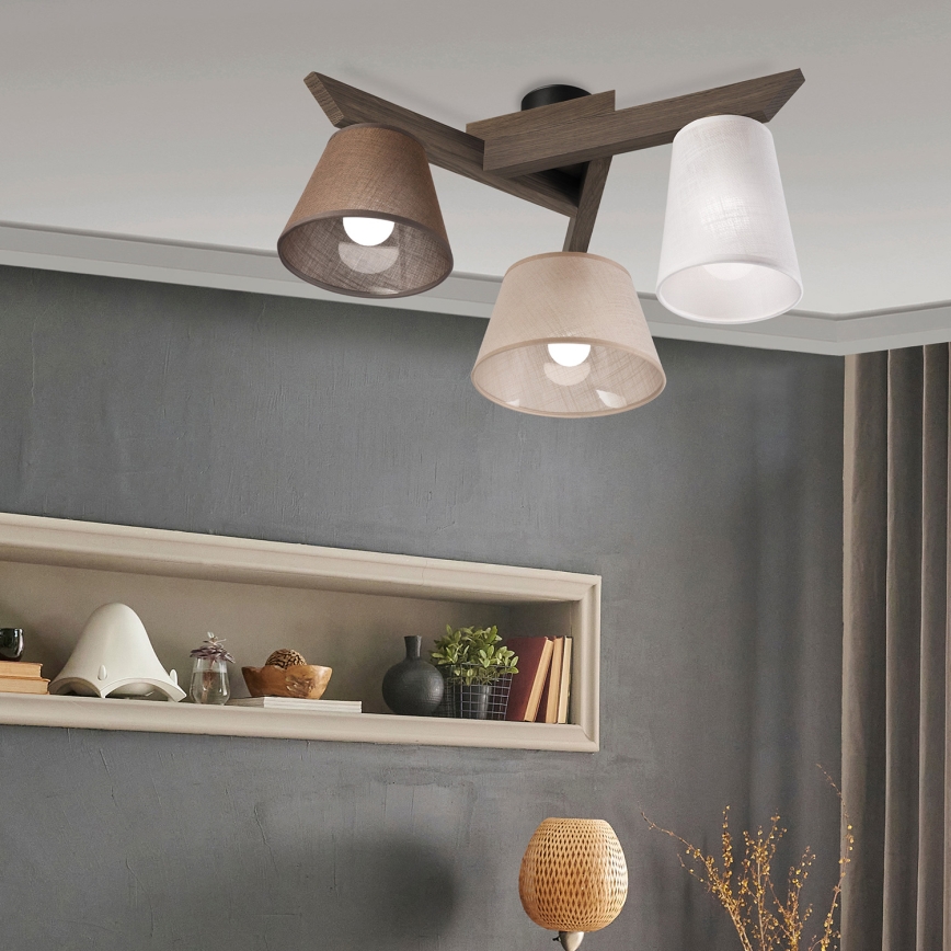 Brilagi - LED Lámpara de techo empotrada ANTHONY 3xE14/40W/230V roble nogal