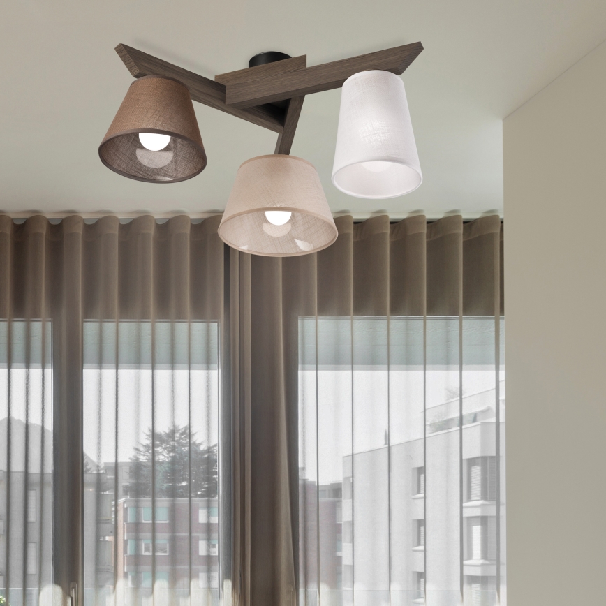 Brilagi - LED Lámpara de techo empotrada ANTHONY 3xE14/40W/230V roble nogal