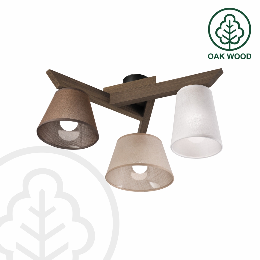 Brilagi - LED Lámpara de techo empotrada ANTHONY 3xE14/40W/230V roble nogal