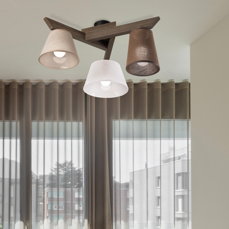 Brilagi - LED Lámpara de techo empotrada ANTHONY 3xE14/40W/230V roble nogal