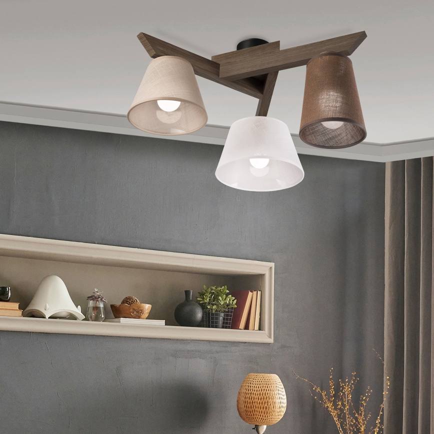 Brilagi - LED Lámpara de techo empotrada ANTHONY 3xE14/40W/230V roble nogal