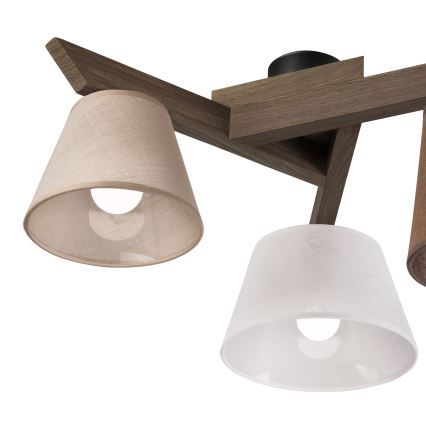 Brilagi - LED Lámpara de techo empotrada ANTHONY 3xE14/40W/230V roble nogal