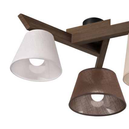Brilagi - LED Lámpara de techo empotrada ANTHONY 3xE14/40W/230V roble nogal