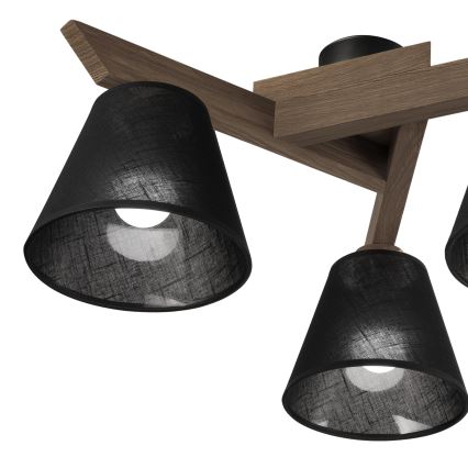 Brilagi - Lámpara de techo LED ANTHONY empotrada 3xE14/40W/230V roble nogal/negro