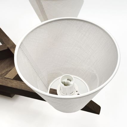 Brilagi - Lámpara de techo LED ANTHONY de superficie 5xE14/40W/230V roble nogal/blanco