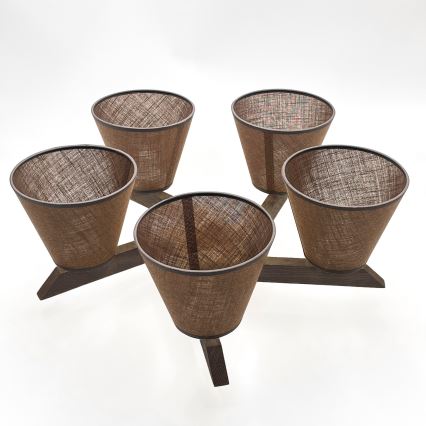 Brilagi - LED Lámpara de techo empotrada ANTHONY 5xE14/40W/230V roble nogal/marrón