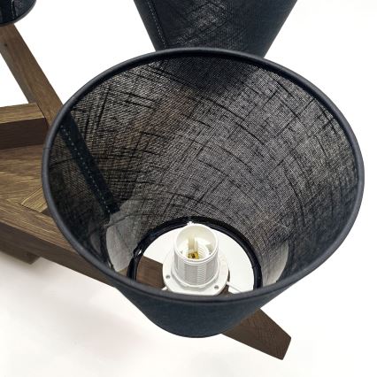Brilagi - Lámpara de techo LED ANTHONY de superficie 5xE14/40W/230V roble nogal/negro