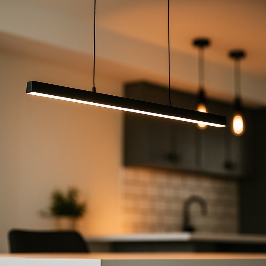 Brilagi - Lámpara LED colgante con cable AXIS LED/30W/230V 120 cm negra