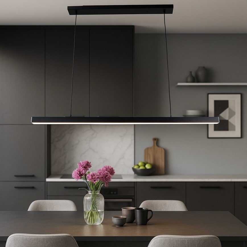 Brilagi - Lámpara LED colgante con cable AXIS LED/30W/230V 120 cm negra