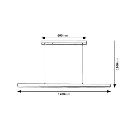Brilagi - Lámpara LED colgante con cable AXIS LED/30W/230V 120 cm negra