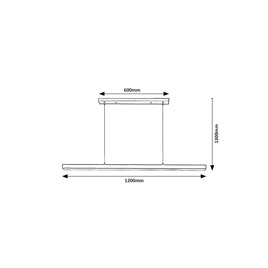 Brilagi - Lámpara LED colgante con cable AXIS LED/30W/230V 120 cm negra
