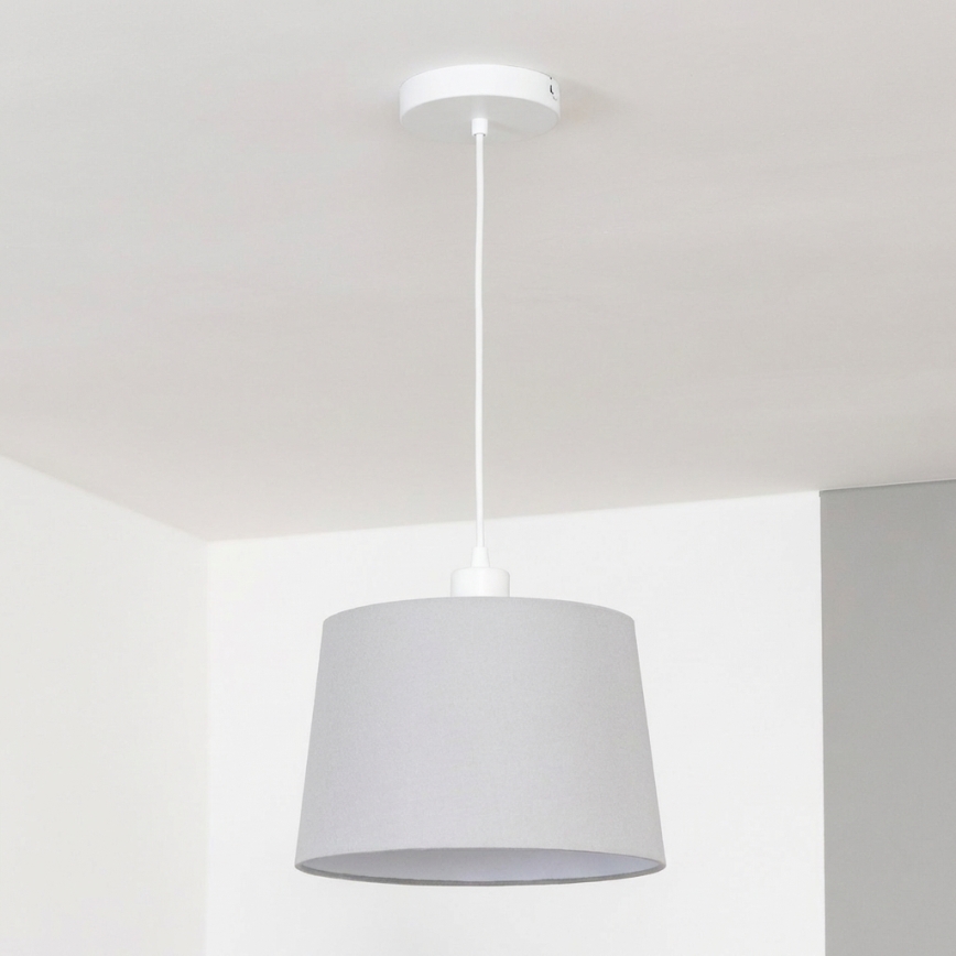 Brilagi - Lámpara LED colgante con cable CERIA 1xE27/40W/230V, diámetro 30 cm, gris