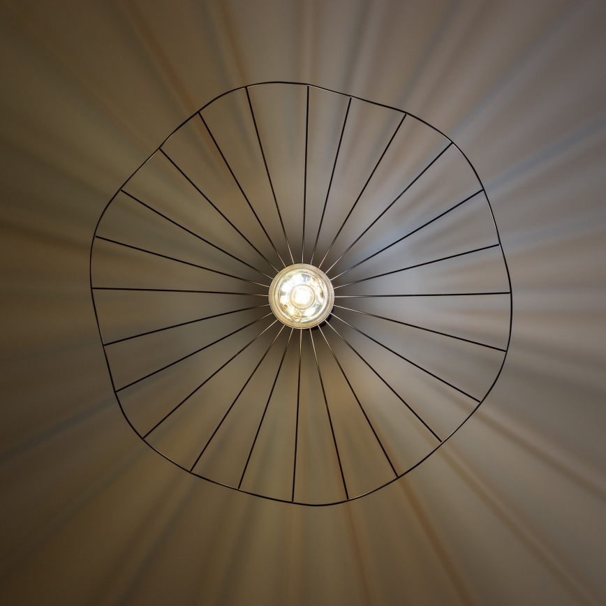 Brilagi - Lámpara LED colgante con cable CERIA WIRE 1xE27/40W/230V, diámetro 80 cm, negra