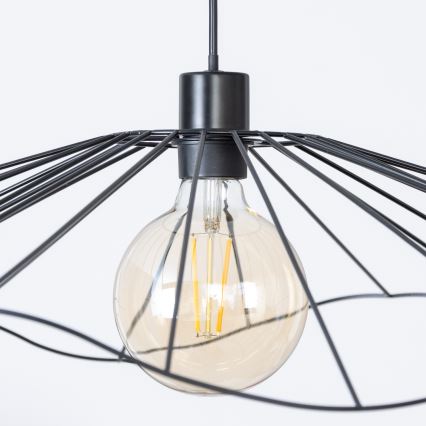 Brilagi - Lámpara LED colgante con cable CERIA WIRE 1xE27/40W/230V, diámetro 80 cm, negra