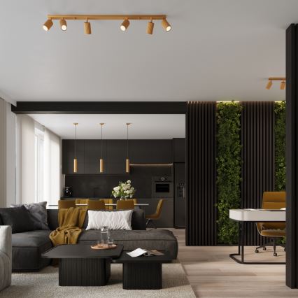 Brilagi - Lámpara LED colgante con cable CRESTO 1xGU10/10W/230V, acabado dorado