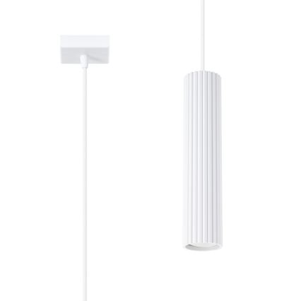 Brilagi - Lámpara LED colgante con cable CRESTO 1xGU10/10W/230V blanca