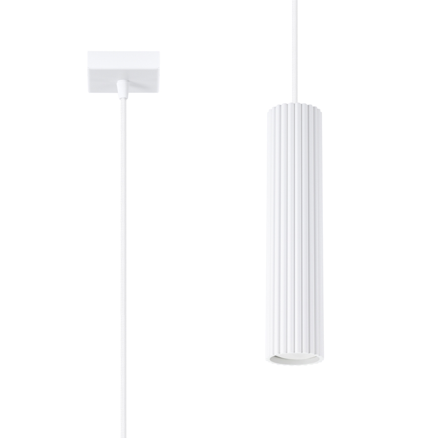 Brilagi - Lámpara LED colgante con cable CRESTO 1xGU10/10W/230V blanca