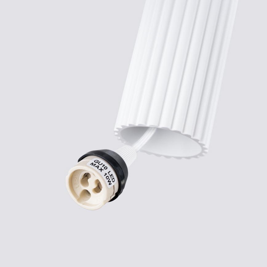 Brilagi - Lámpara LED colgante con cable CRESTO 1xGU10/10W/230V blanca