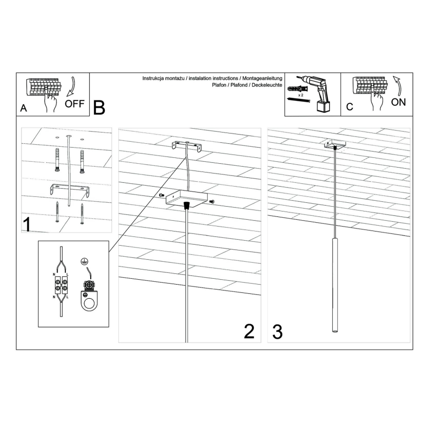 Brilagi -  Lámpara LED colgante DRIFA 1xG9/4W/230V blanco
