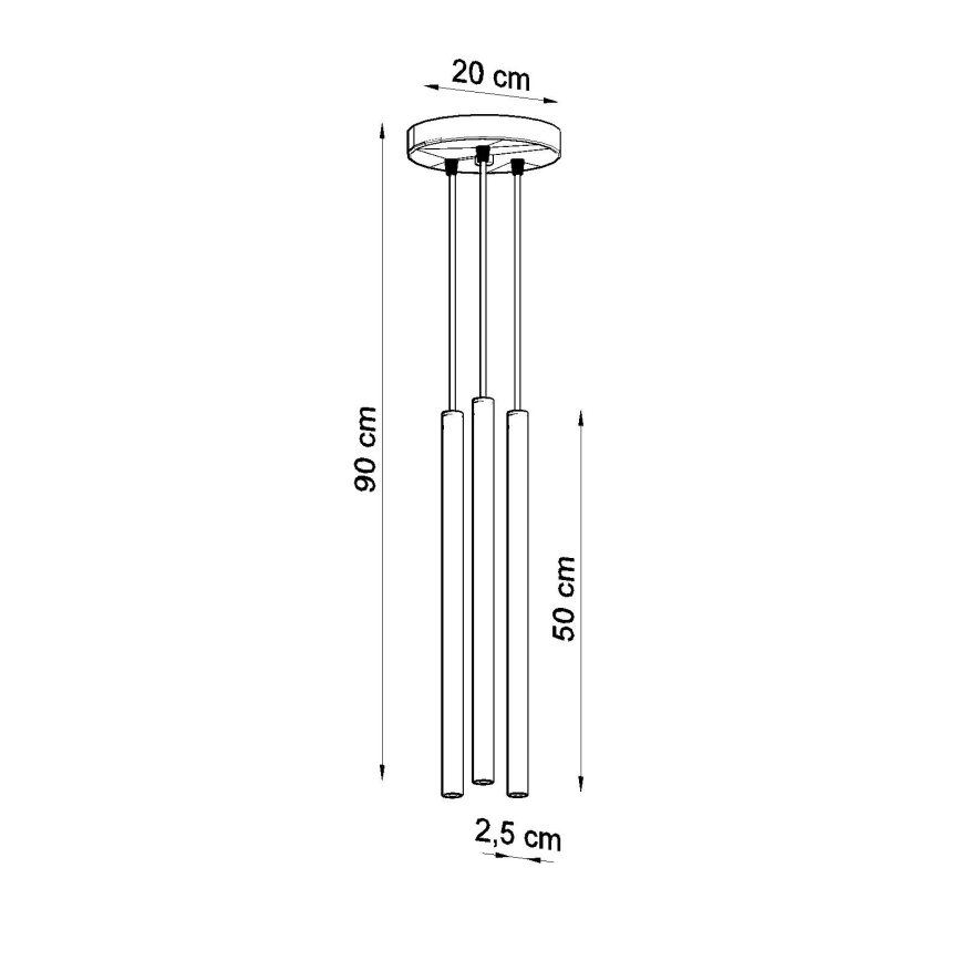 Brilagi -  Lámpara LED colgante DRIFA 3xG9/4W/230V negro