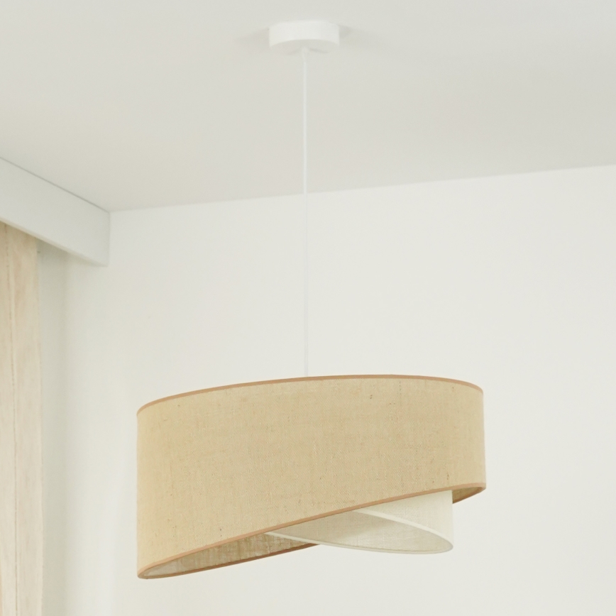 Brilagi - Lámpara LED colgante LYRA 1xE27/15W/230V beige/color crema