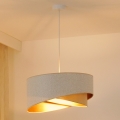 Brilagi - Lámpara LED colgante LYRA 1xE27/15W/230V blanco/beige/dorado