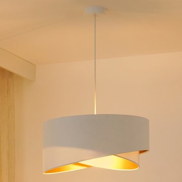 Brilagi - Lámpara LED colgante LYRA 1xE27/15W/230V blanco/dorado