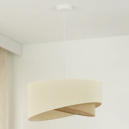 Brilagi - Lámpara LED colgante LYRA 1xE27/15W/230V color crema/beige